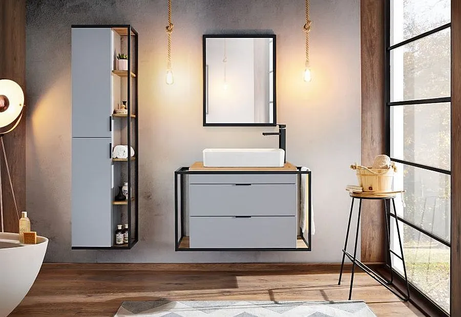 Szafka łazienkowa wisząca w stylu loft