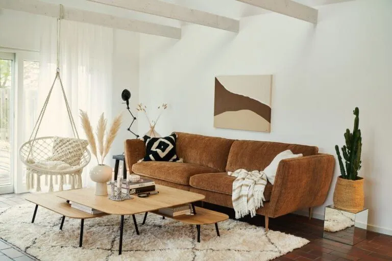 Sofa teddy w kolorze brązowym