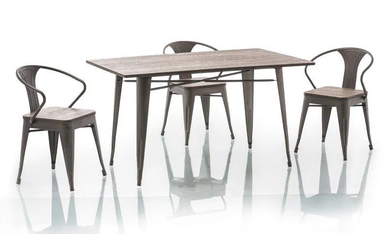 Metalowe krzesła do kuchni w stylu loft
