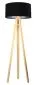 Lampa stojąca HOME 50 czarna/srebrna/sosna do sypialni | MIRAT. w stylu  kolekcja