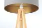 Lampa stojąca HOME 40 szara/złota/sosna w stylu glamour | MIRAT.