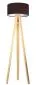 Lampa stojąca HOME 40 brązowa/biała/sosna na drewnianej podstawie | MIRAT.