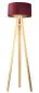 Lampa stojąca HOME 40 bordowa/złota/sosna w stylu glamour | MIRAT.