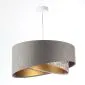 Lampa wisząca ASHES szara/złota welurowa do jadalni | MIRAT. w stylu  kolekcja