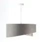 Lampa wisząca ASHES szara/złota welurowa do jadalni | MIRAT. w stylu  kolekcja