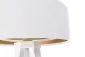Lampa stołowa GEMSTONE biała/złota/biała nocna welurowa | MIRAT.