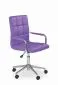 Fioletowy biurowy fotel dla dzieci z podłokietnikami obrotowy GONZO 2
