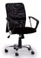 Czarny fotel obrotowy do biura z podłokietnikami TONY