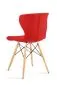 Krzesło SOFT czerwone tapicerowane tkaniną nowoczesne | MIRAT.