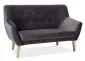 Sofa NORDIC 2 VELVET szara tapicerowana tkaniną aksamitną | MIRAT. styl GLAMOUR, SKANDYNAWSKI kolekcja NORDIC