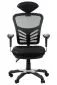 Fotel biurowy HG-0001H czarny ergonomiczny do biura | MIRAT.