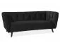 Sofa CASTELLO VELVET 3 czarna welurowa pikowana | MIRAT. styl GLAMOUR kolekcja CASTELLO