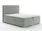 Łóżko kontynentalne RUBID 140 szare velvet z pojemnikiem do sypialni | MIRAT. styl GLAMOUR