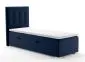 Łóżko kontynentalne JAGULA 90 granatowe velvet z pojemnikiem | MIRAT. w stylu GLAMOUR kolekcja