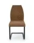 Krzesło tapicerowane K265 brązowe na płozach | MIRAT.