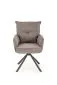 Krzesło tapicerowane K528 szare obracane na metalowych nogach I sklep meblowy MIRAT. styl LOFT