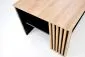 Ława FEMINA 110x65 dąb artisan/czarna z lamelami I sklep meblowy MIRAT. styl LOFT, SKANDYNAWSKI