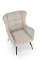 Fotel tapicerowany BYRON beżowy uszak I sklep meblowy MIRAT.