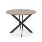 Stół okrągły EDGAR 100x100 orzech/czarny na krzyżowej podstawie I sklep meblowy MIRAT. styl LOFT