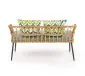 Sofa GARDENA rattanowa z poduszkami na metalowych nogach | MIRAT.  kolekcja GARDENA