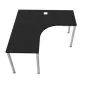 Biurko narożne EASY SPACE I-LEG LS 140x140cm czarne grafitowe I sklep meblowy MIRAT.