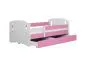 Łóżko dziecięce CLASSIC 2 160x80 różowe z materacem | MIRAT.  kolekcja CLASSIC