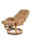 Beżowy fotel MATADOR z podnóżkiem | MIRAT.
