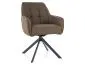 Krzesło tapicerowane METRO BJORN oliwkowe obracane ze sprężynami I sklep meblowy MIRAT.