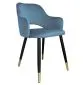 Krzesło NAPO BL VELVET GOLD szare na metalowych nogach | MIRAT.