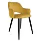 Krzesło NAPO VELVET musztardowe/curry nowoczesne na metalowych nogach | MIRAT.