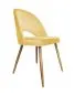 Krzesło ISKAR 2 VELVET musztardowe/curry/dąb nowoczesne na czterech nogach | MIRAT. w stylu GLAMOUR kolekcja