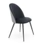 Krzesło tapicerowane K478 czarne/białe na metalowych nogach I sklep meblowy MIRAT.