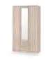 Szafa trzydrzwiowa LIMA S-3 120cm dąb sonoma z lustrem szeroka I sklep meblowy MIRAT. styl SKANDYNAWSKI kolekcja LIMA