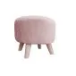Pufa POLA BUNNY 09 różowa/buk niska I sklep meblowy MIRAT. styl SKANDYNAWSKI