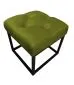 Pufa CHARLIE BL VELVET oliwkowa na metalowych nogach | MIRAT. w stylu GLAMOUR, LOFT kolekcja