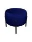 Pufa WILFRED MG VELVET granatowa okrągła na metalowych nogach | MIRAT. styl GLAMOUR, LOFT