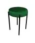 Taboret TORIN MG VELVET zielony na metalowych nogach | MIRAT.