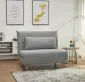 Rozkładany szary fotel z poduszką Spike