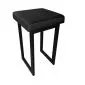 Taboret MAESTRO LOW MG VELVET czarny na metalowych nogach | MIRAT. w stylu  kolekcja
