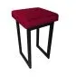 Taboret MAESTRO LOW MG VELVET bordowy na metalowych nogach | MIRAT. w stylu  kolekcja