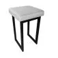 Taboret MAESTRO LOW MG VELVET jasno szary na metalowych nogach | MIRAT. w stylu  kolekcja