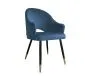 Krzesło JENISEJ VELVET GOLD ciemno niebieskie na metalowych nogach | MIRAT. styl GLAMOUR