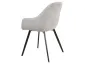 Klasyczne krzesło tapicerowane Vinto Brego szare do jadalni | MIRAT styl LOFT