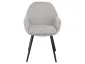 Klasyczne krzesło tapicerowane Vinto Brego szare do jadalni | MIRAT styl LOFT
