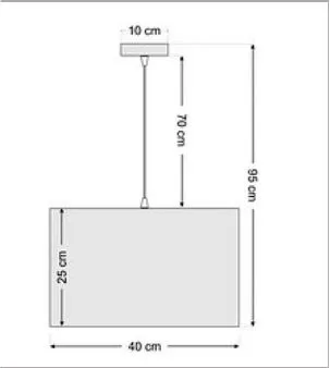 Lampa wisząca KWADRO LEN 004-40w25 granatowa/szara lniana I sklep meblowy MIRAT.