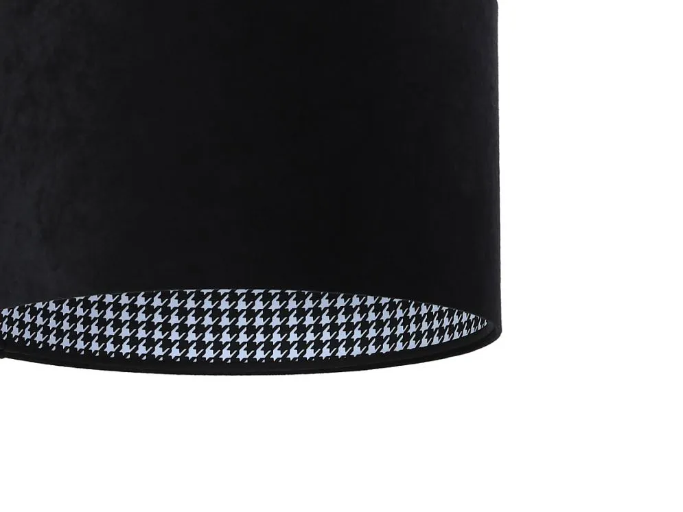 Lampa wisząca HOME 30 czarna welurowa walec | MIRAT.