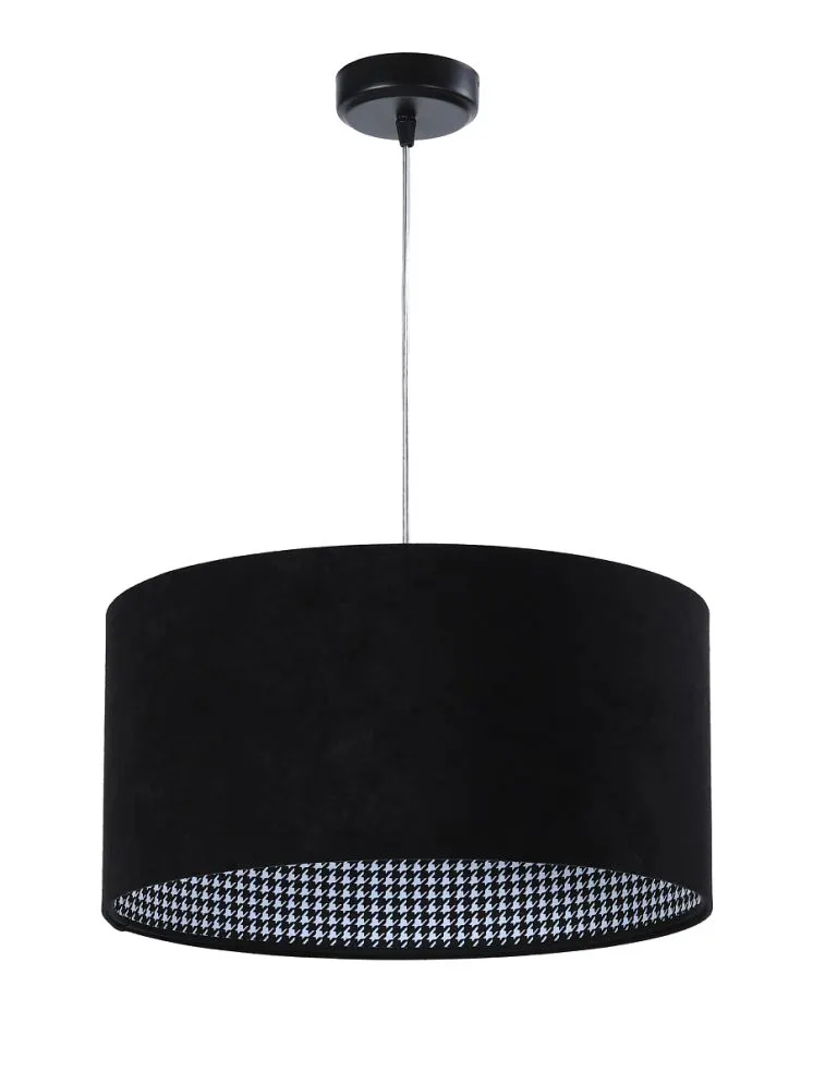 Lampa wisząca HOME 40 czarna w stylu glamour | MIRAT.