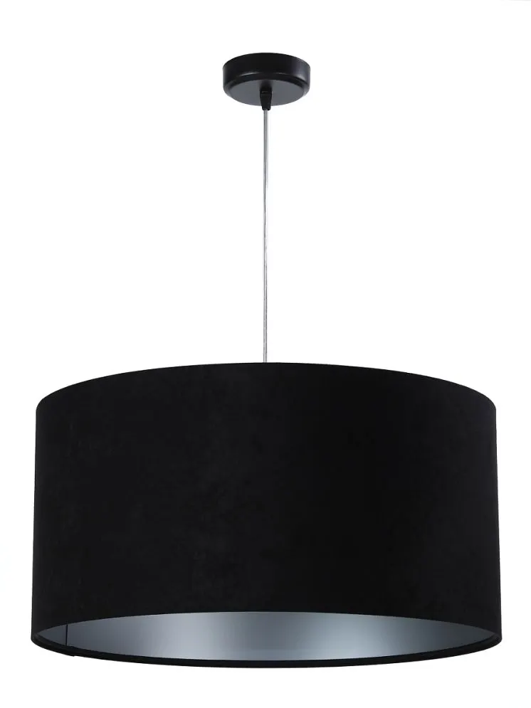 Lampa wisząca HOME 50 czarna/srebrna w stylu glamour | MIRAT. w stylu kolekcja