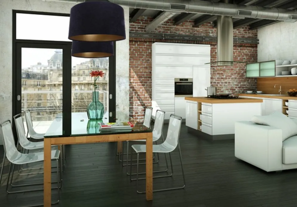 Lampa wisząca HOME 40 czarna/złota w kształcie walca na 1 żarówkę | MIRAT. w stylu kolekcja