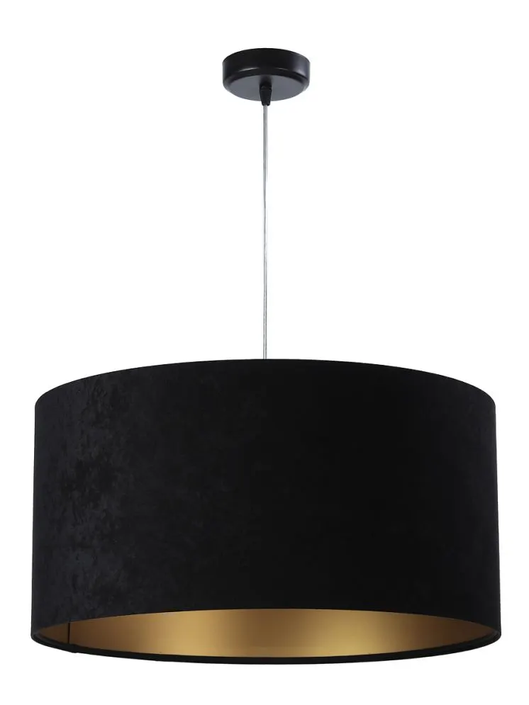 Lampa wisząca HOME 50 czarna/złota welurowa ręcznie robiona | MIRAT. w stylu  kolekcja
